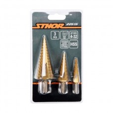 STHOR Set 3 burghie pentru metal in trepte 4-32mm,..